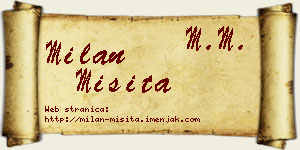 Milan Misita vizit kartica
